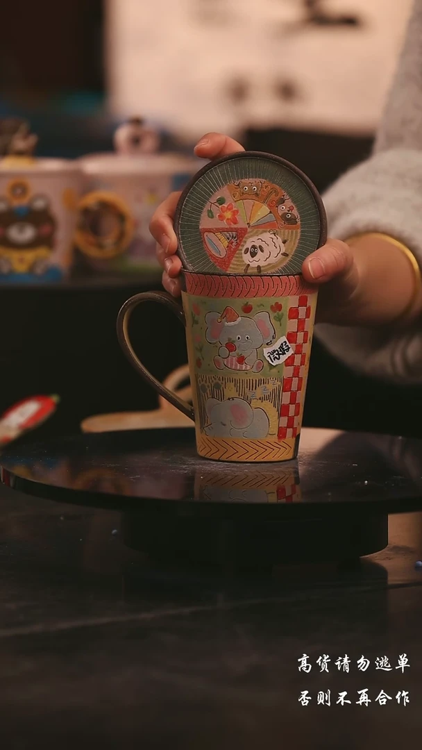 陶瓷微瑕景德镇可爱设计师款陶瓷