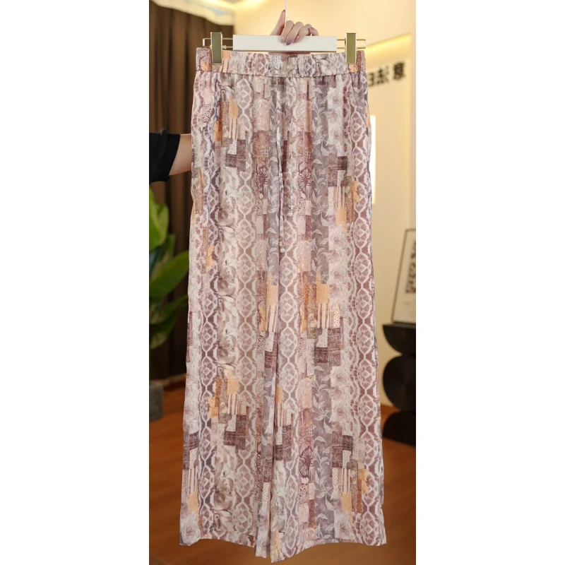 K22 新款缎面宽松休闲百搭阔腿裤-宋宋