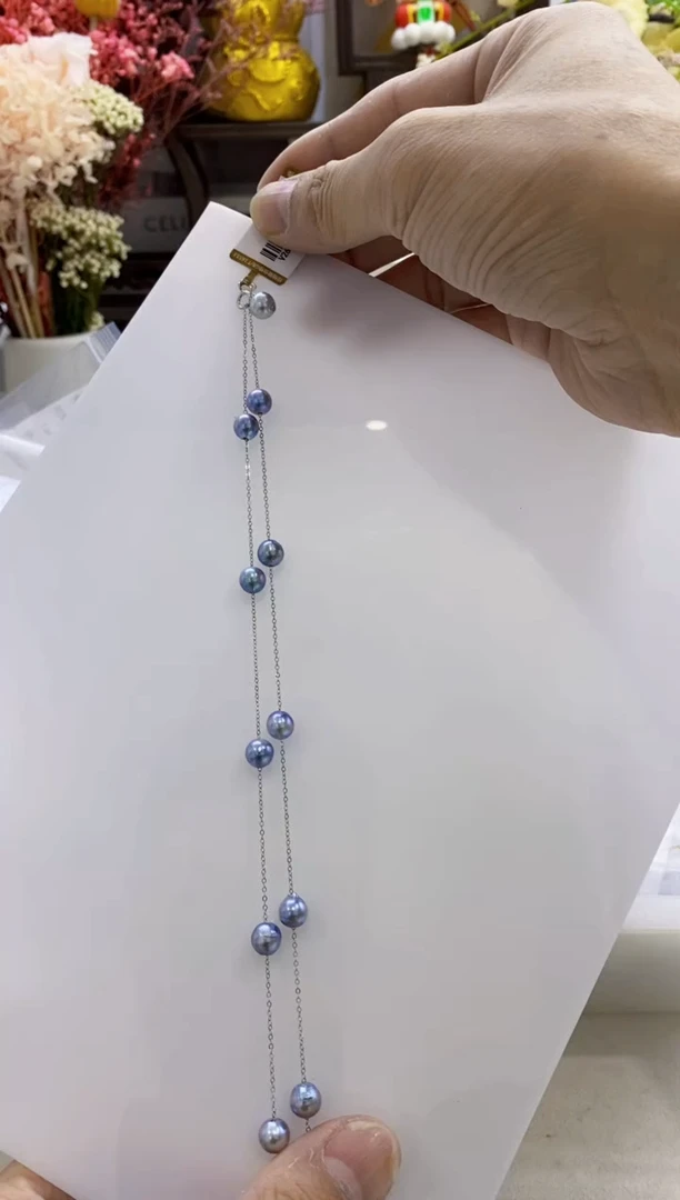 未镶嵌海水珍珠BG珍珠微笑链@@V2601