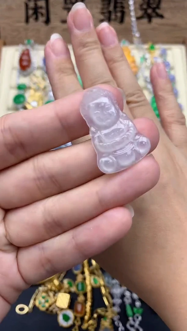 翡翠未镶嵌颈饰309-春日珠宝
