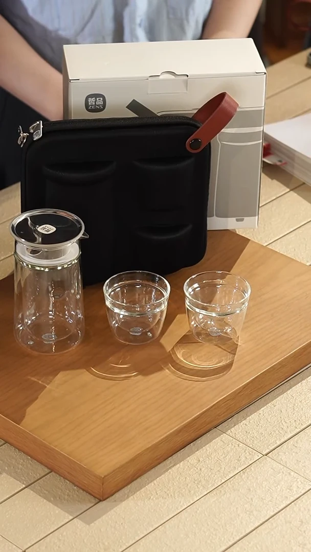 黑色月影随身装茶具套装