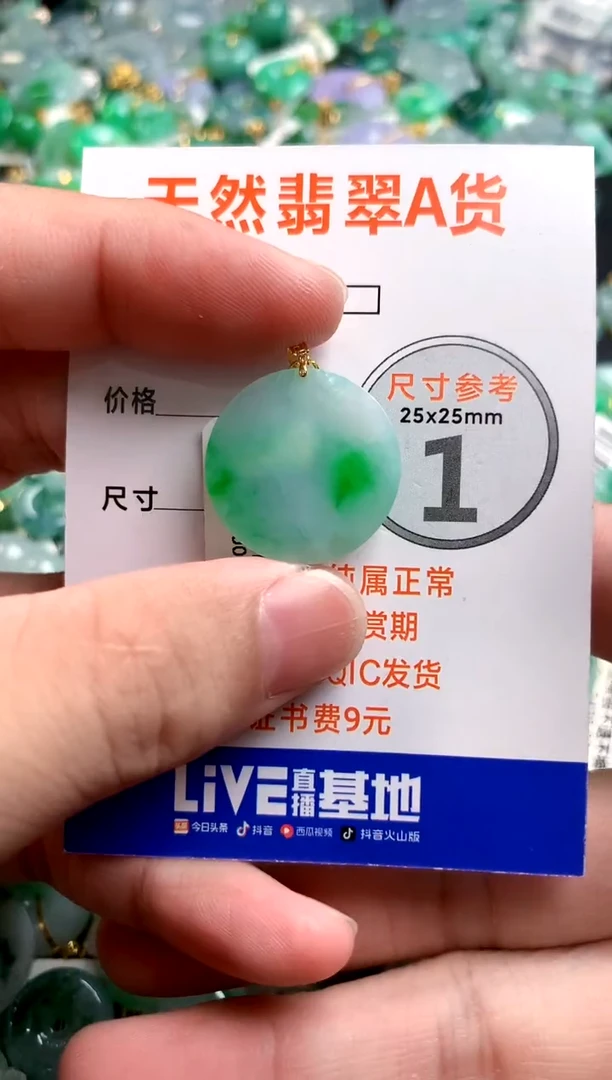 颈饰18K金镶嵌翡翠0566991295