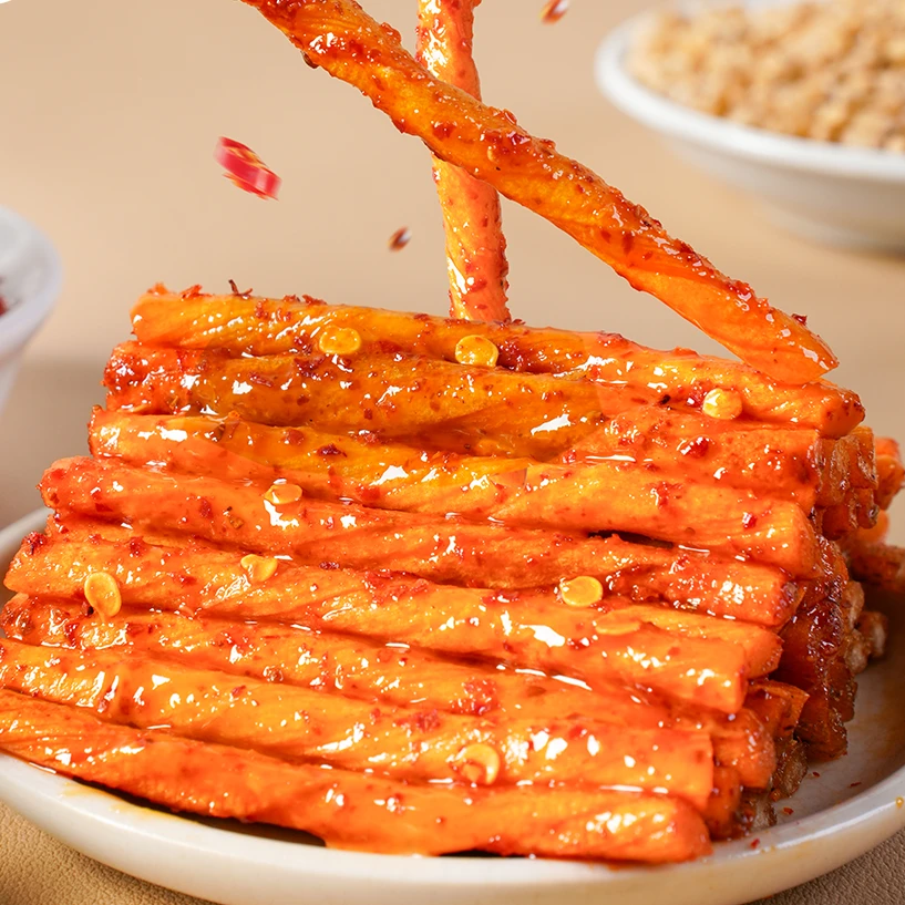 【麻酱素牛筋】网红素牛筋辣条儿时怀旧麻辣解馋小零食追剧休闲食品