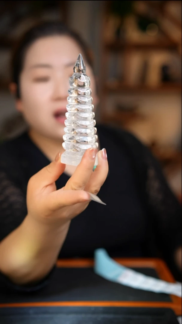 未镶嵌珠宝半成品水晶白水晶文昌塔D82
