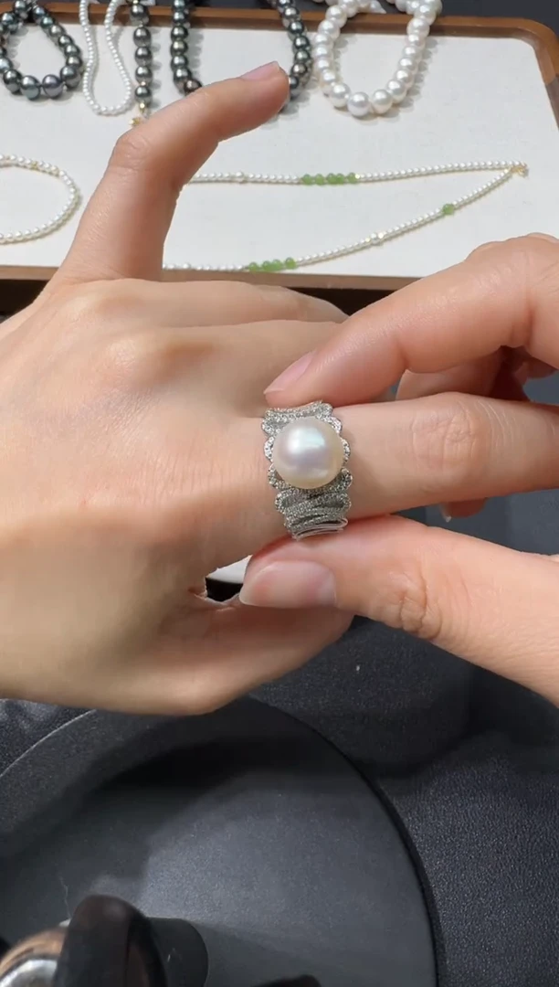 【闪购商品】淡水珍珠戒指银S925镶嵌H0221-S523-111