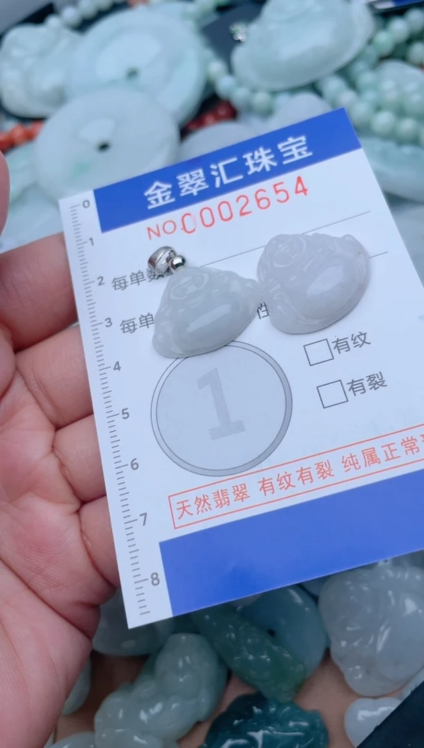 翡翠未镶嵌颈饰2654
