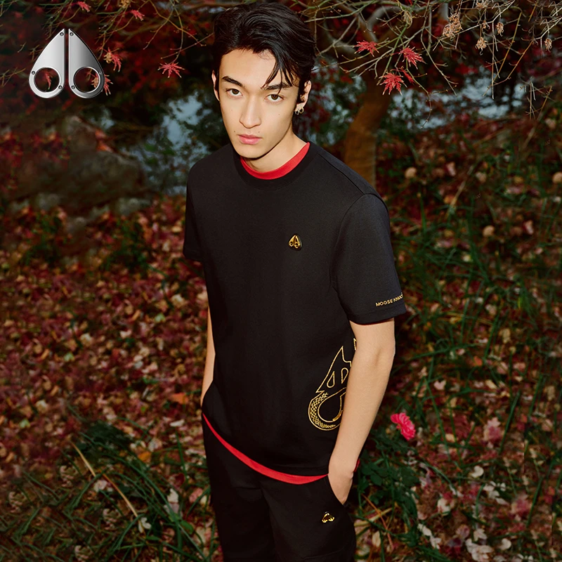 【蛇年限定】MOOSE KNUCKLES 男短袖T恤早春新款情侣同款M34MT737CN