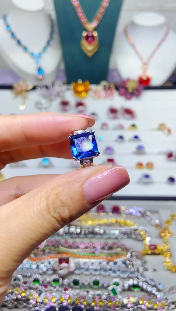 银S925镶嵌耳饰紫晶1