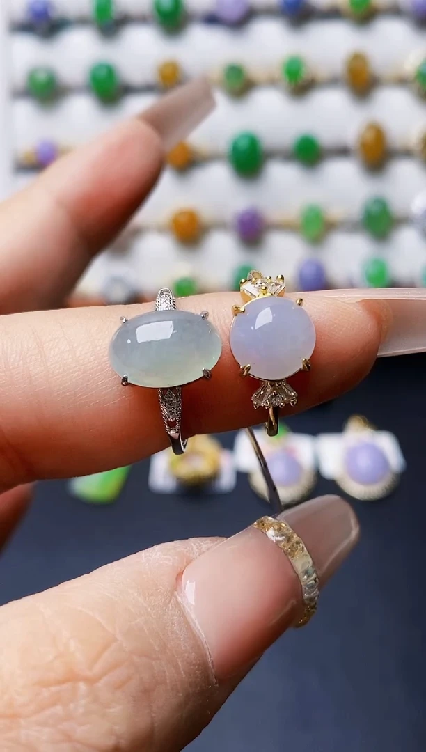 银S925镶嵌戒指翡翠0302