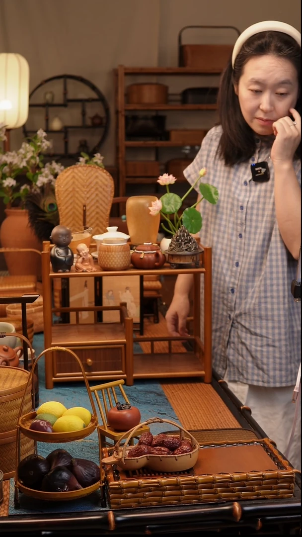 久香】高山楠竹竹丝喜茶具收纳架