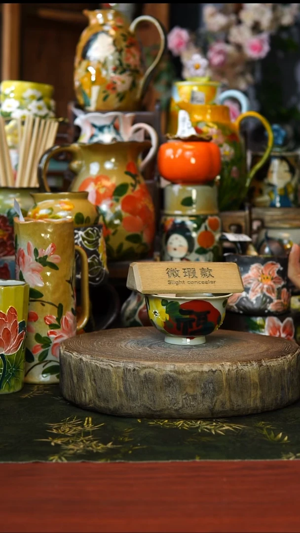 花瓶/杯子/碗微瑕51景德镇手工高温釉下彩