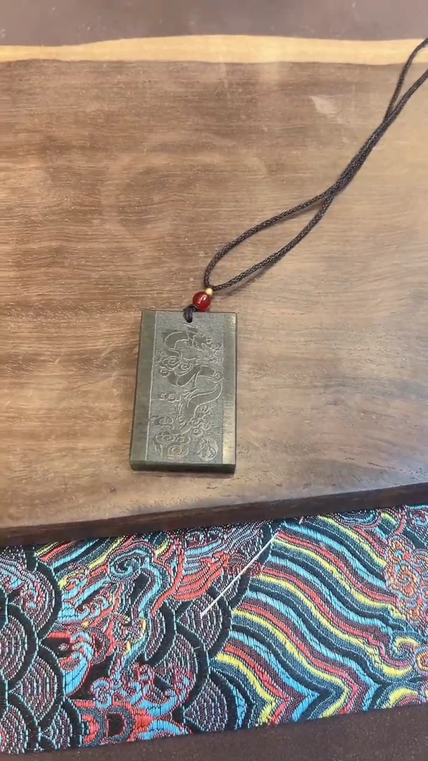 和田玉未镶嵌颈饰T019和田玉挂件龙凤