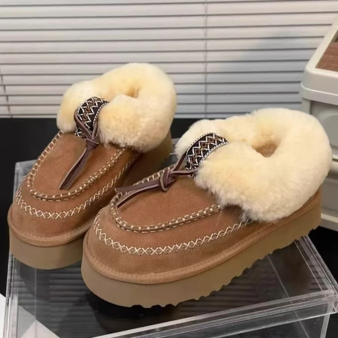 【阿尔派全包】桑坡羊皮毛一体雪地靴女鞋秋冬新款时尚百搭