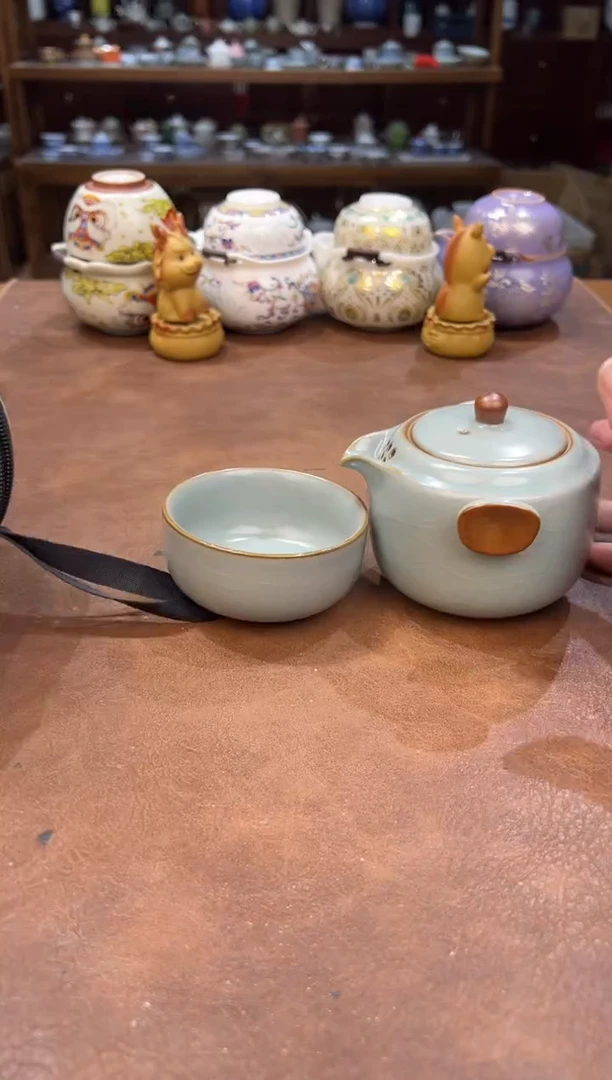 真的很便宜会开片的旅行茶具