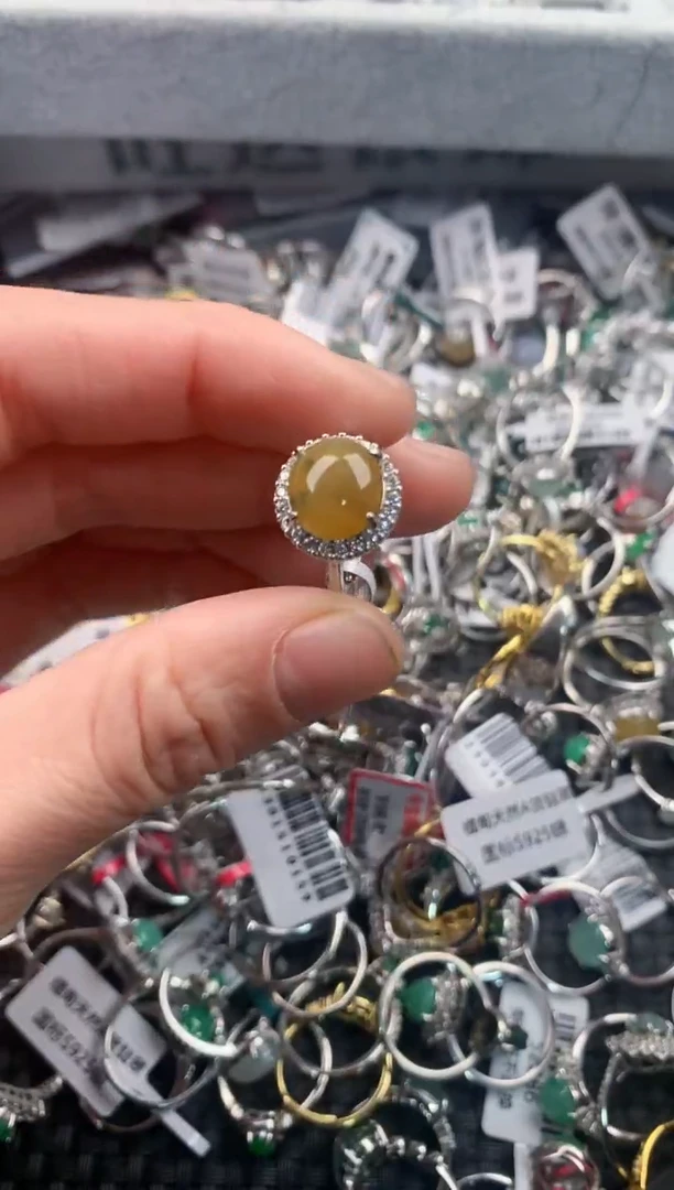 银S925镶嵌戒指翡翠4                  1