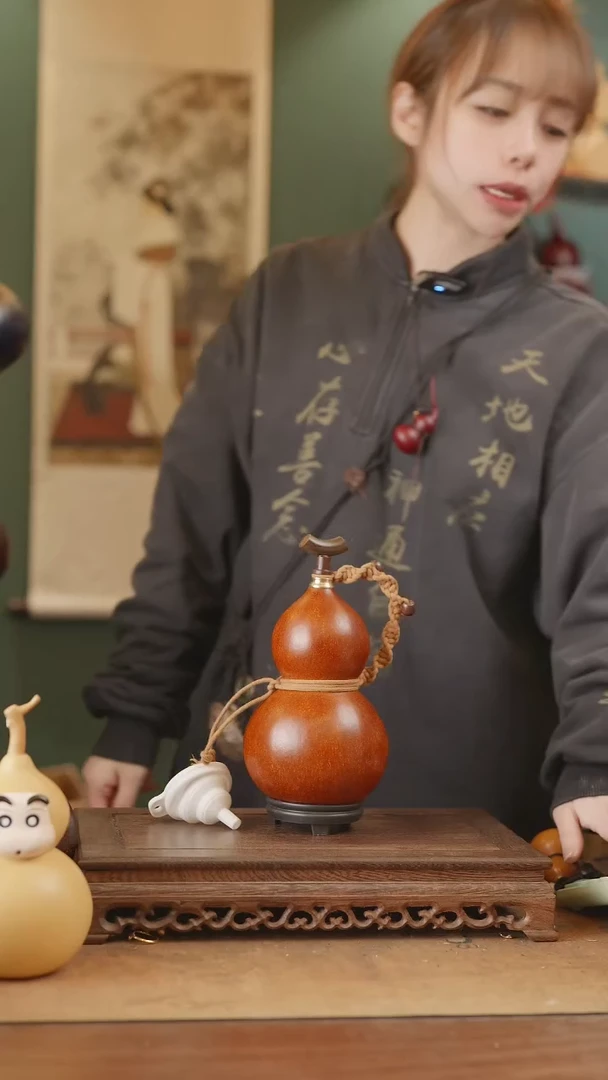 【闪购商品】324号精品天然大漆工艺防渗内胆酒葫芦~