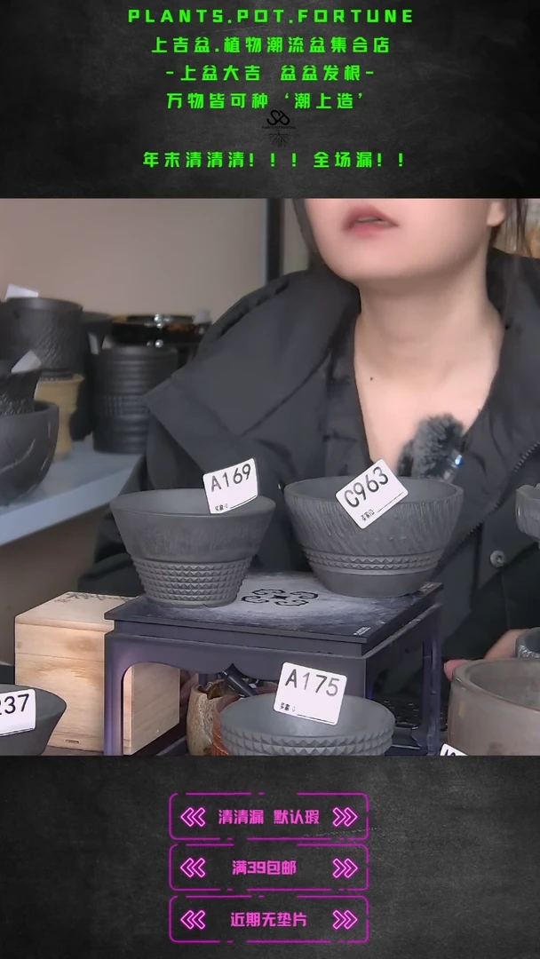 【闪购商品】紫砂花盆963+169 春墨两只