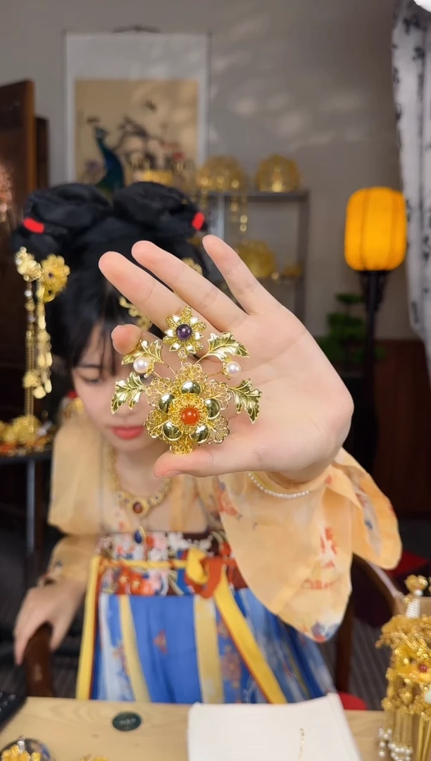 铜合金无花开半夏簪一支