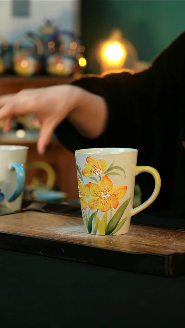 【闪购商品】杯手绘心瓷陶瓷浮力