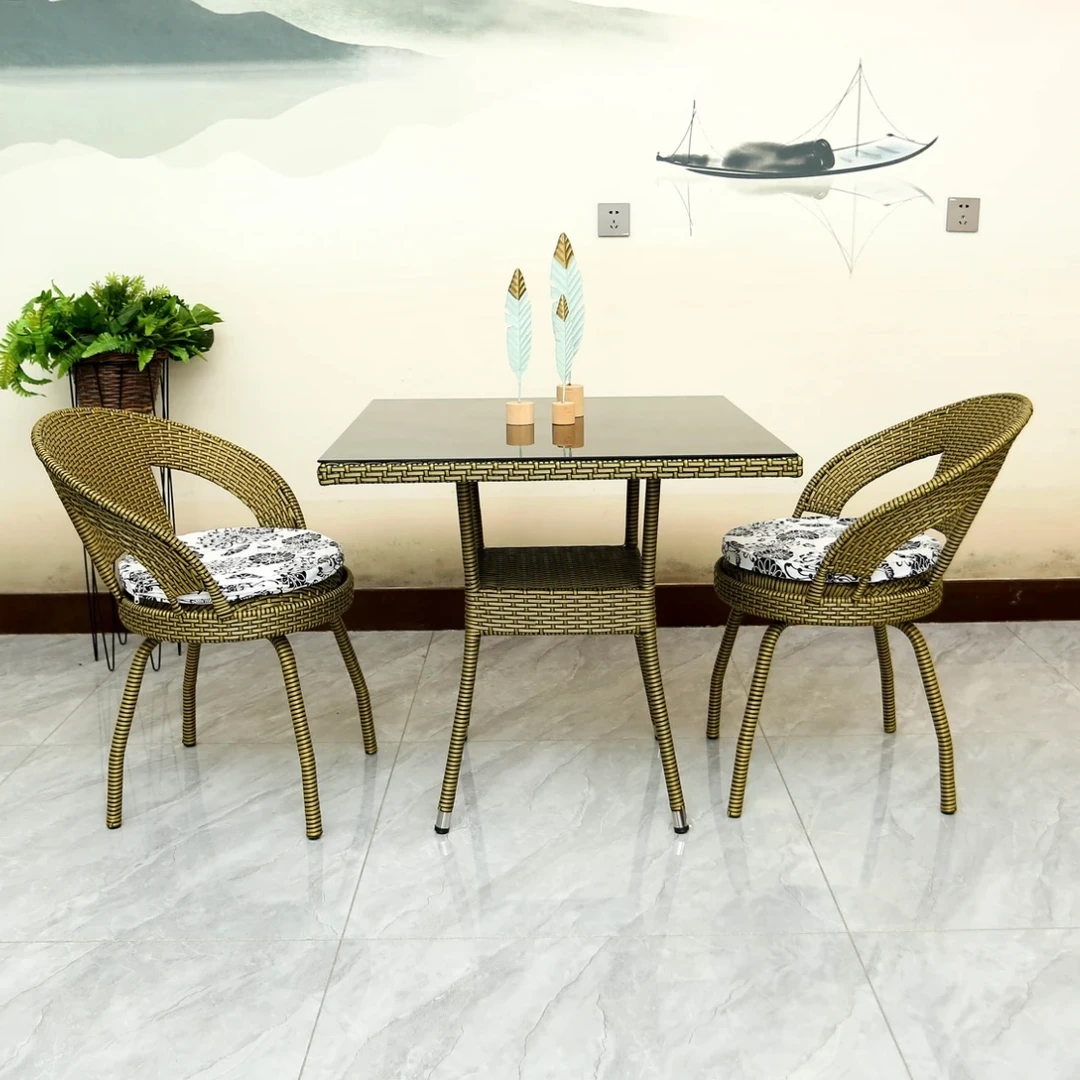 户外时尚桌椅阳台休闲桌椅户外客厅沙滩藤椅子旋转椅家用简约转椅