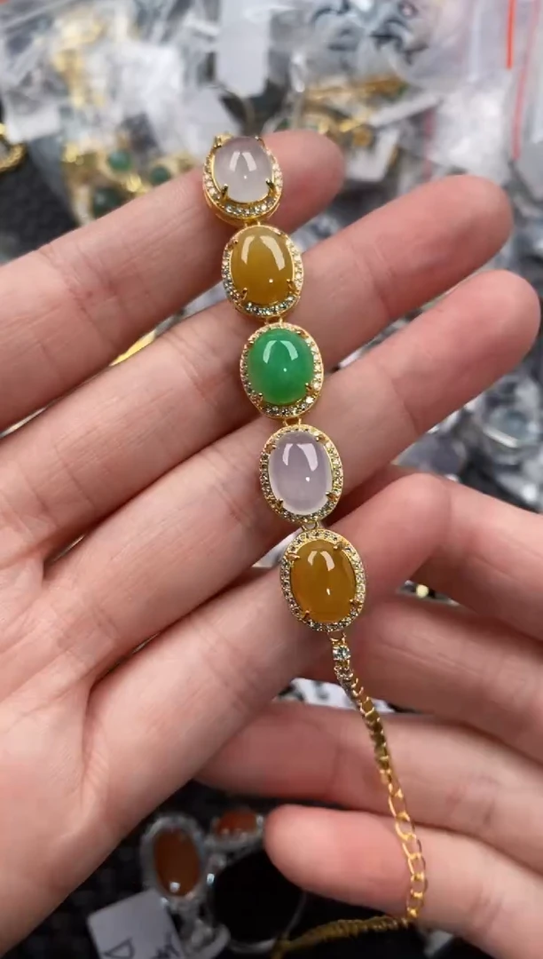 银S925镶嵌戒指翡翠222               2