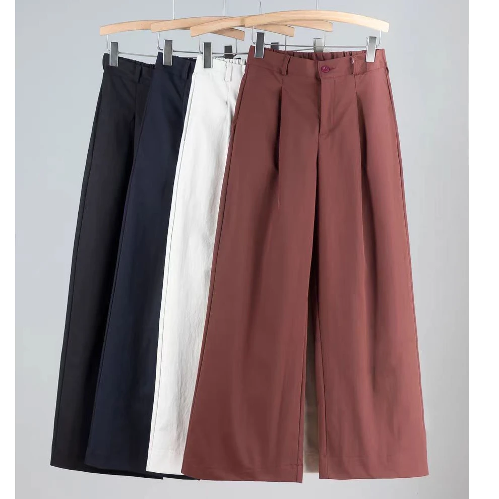 (运费补贴)阔腿裤女夏季宽松显瘦直筒休闲九分裤