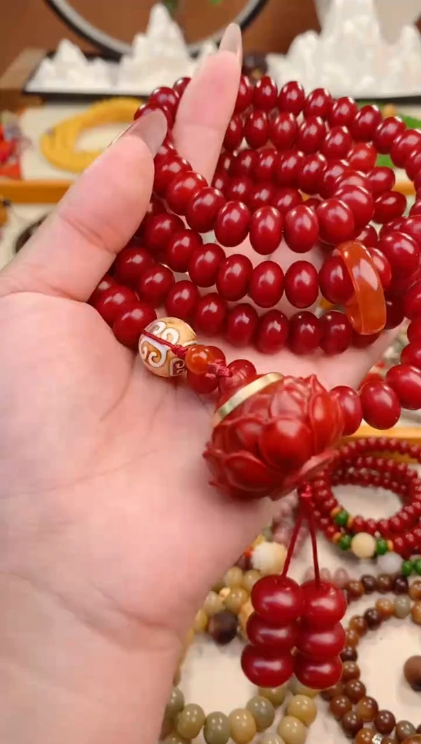 【闪购商品】菩提根/象牙果手串黄菩提宝莲灯108颗+3香