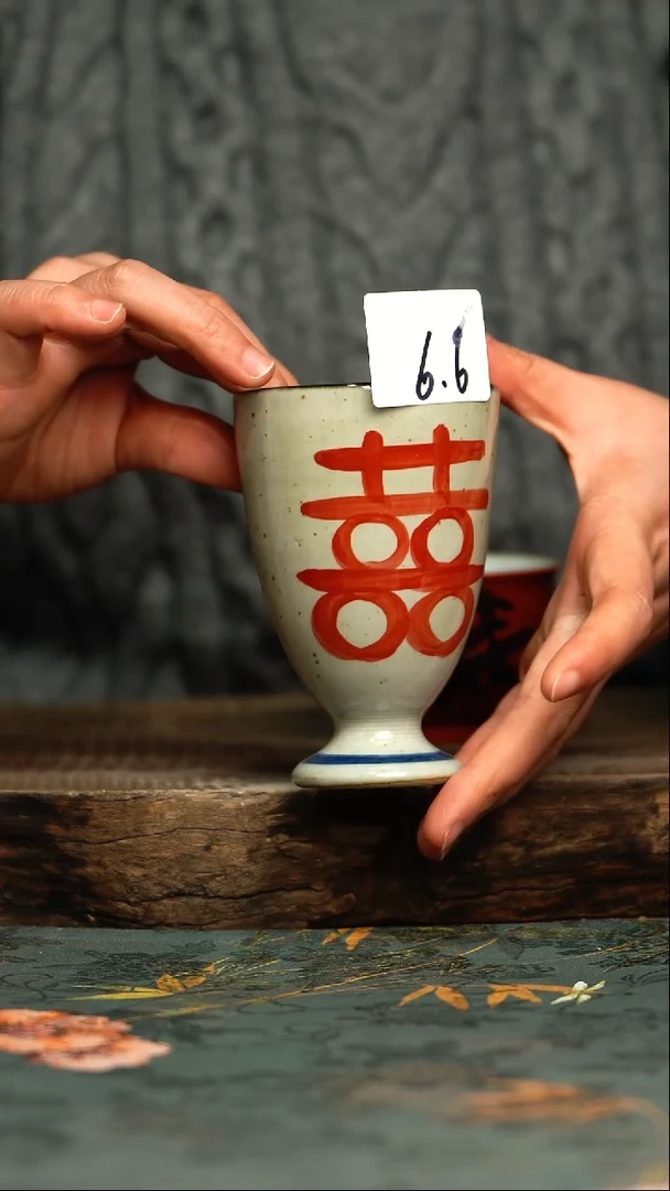 【闪购商品】杯釉下彩手工手绘同款陶器