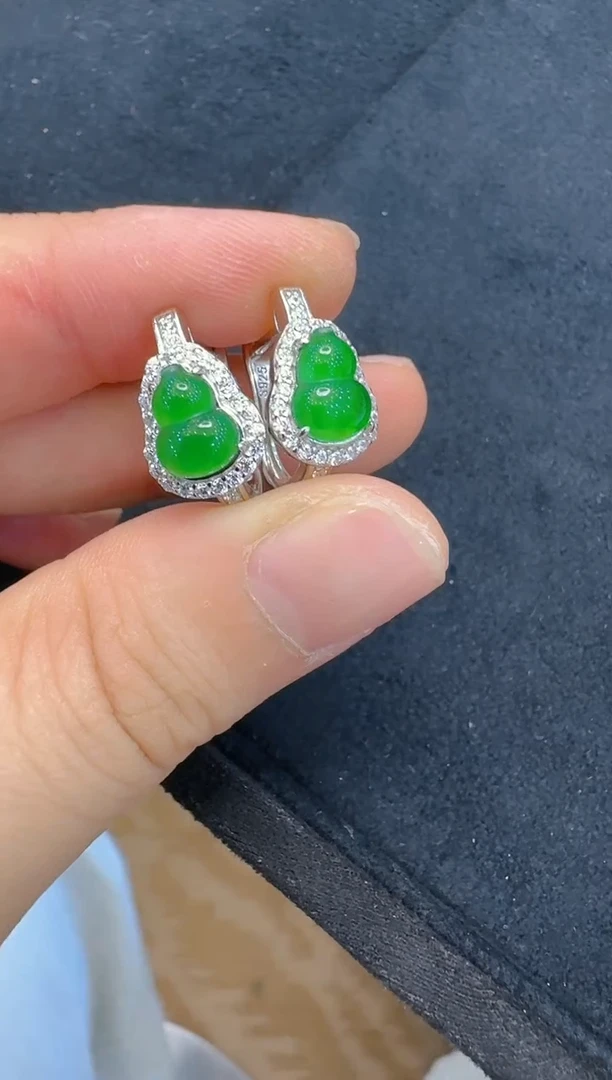 翡翠银S925镶嵌耳饰多样性团购发一件