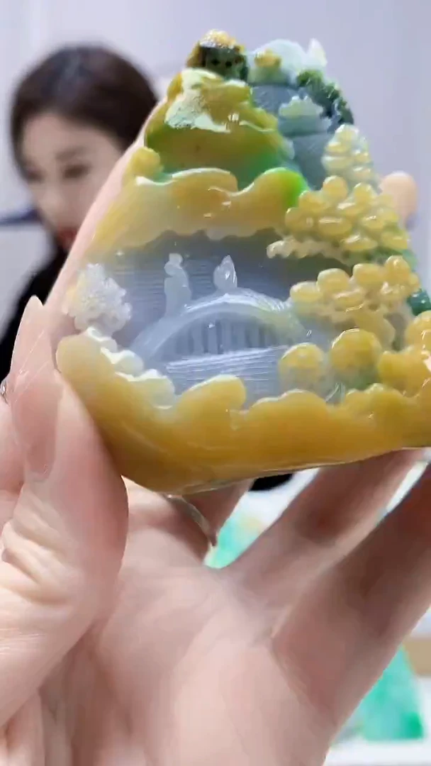 未镶嵌定制翡翠4829DD-毛货挂件142