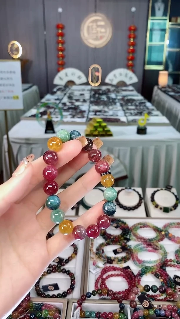 未镶嵌老矿碧玺单圈手串10mm+碧玺dan多样性发货一条