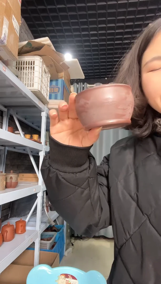 【闪购商品】紫砂茶杯紫砂盖杯石红主人杯