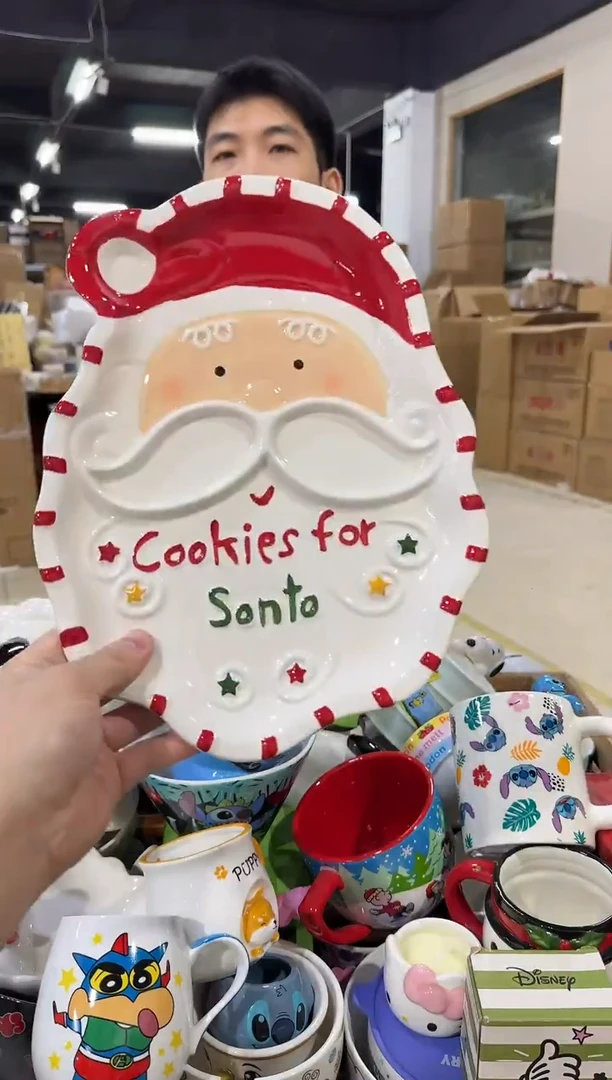 瓷片大号圣诞老人餐盘