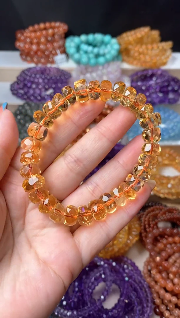 未镶嵌手串黄晶36.3