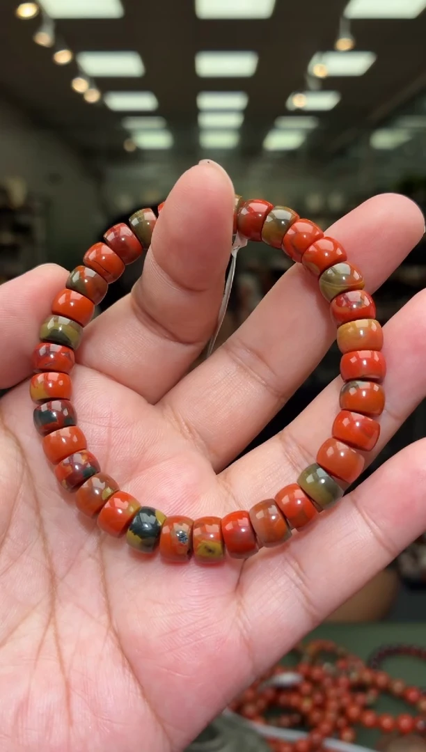 手串未镶嵌南红玛瑙包浆单圈手串一条约8mm多样性发货