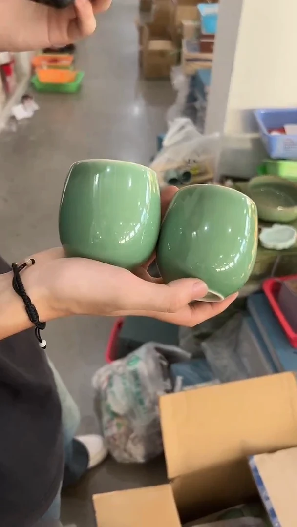 龙泉云间青瓷小米茶器