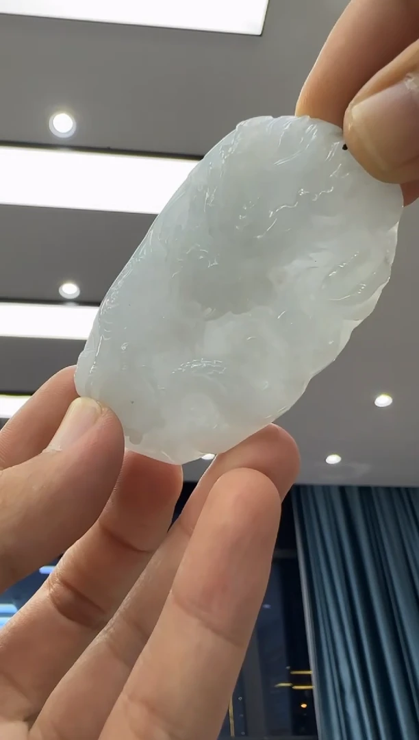 颈饰未镶嵌翡翠天然翡翠A货孤品一件