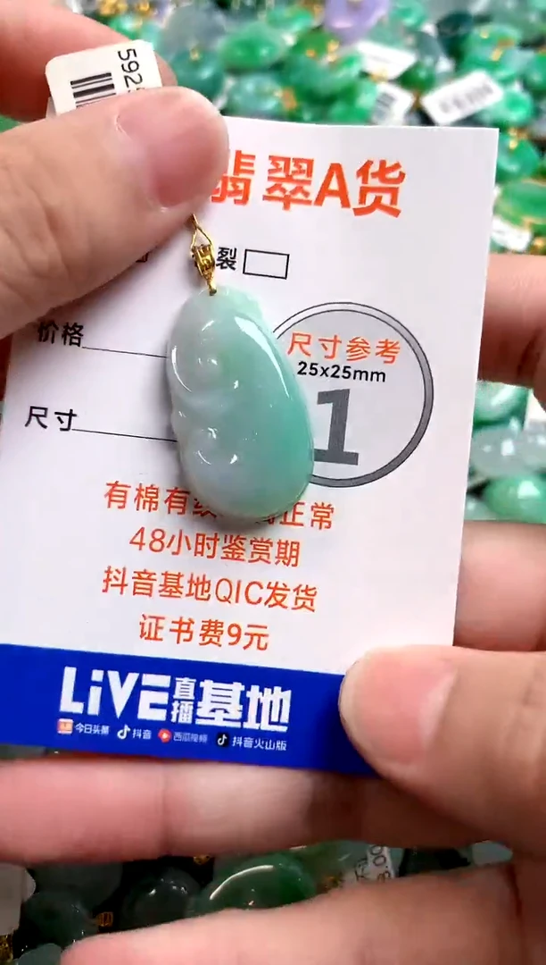 颈饰18K金镶嵌翡翠0835221951