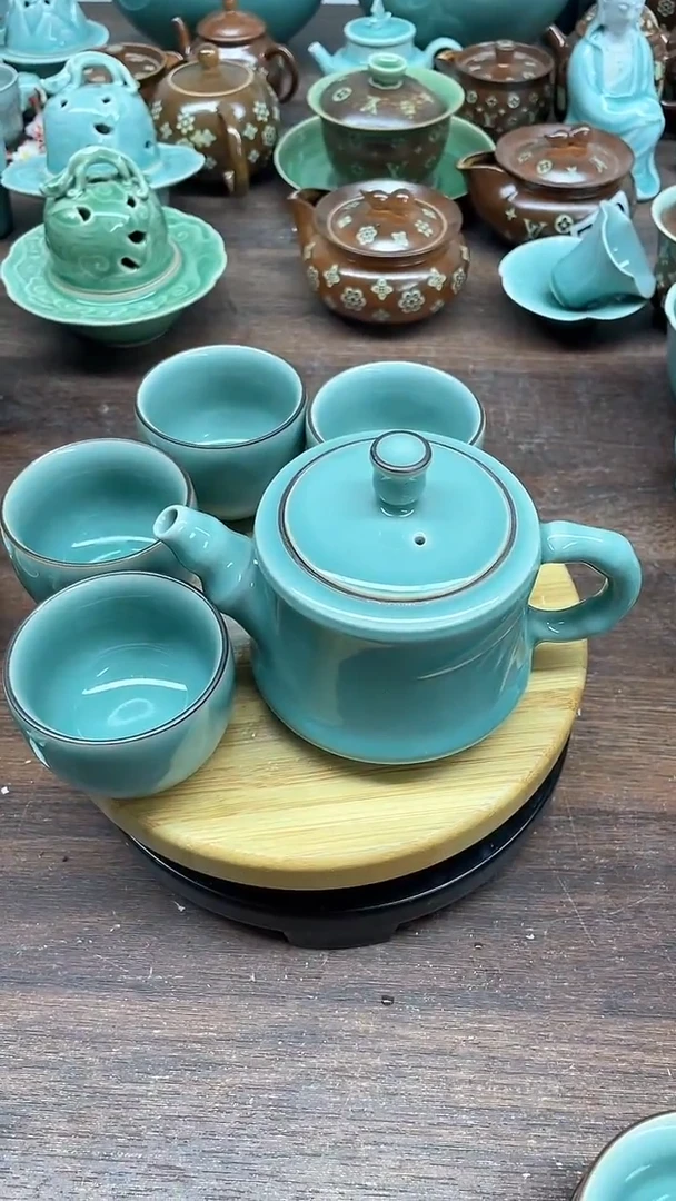 特价青瓷 一壶4杯 微瑕