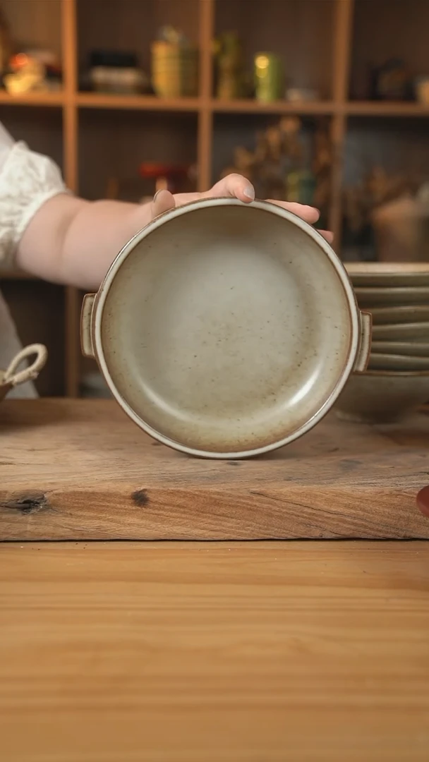 奶奶系列的8英寸双耳盘【壶