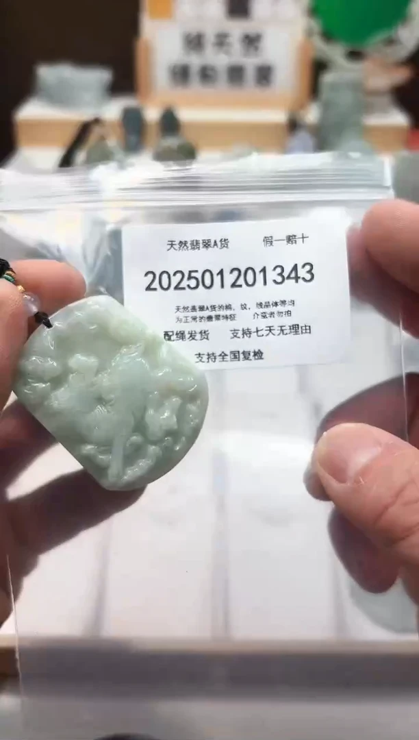 颈饰未镶嵌翡翠天然翡翠A货1217