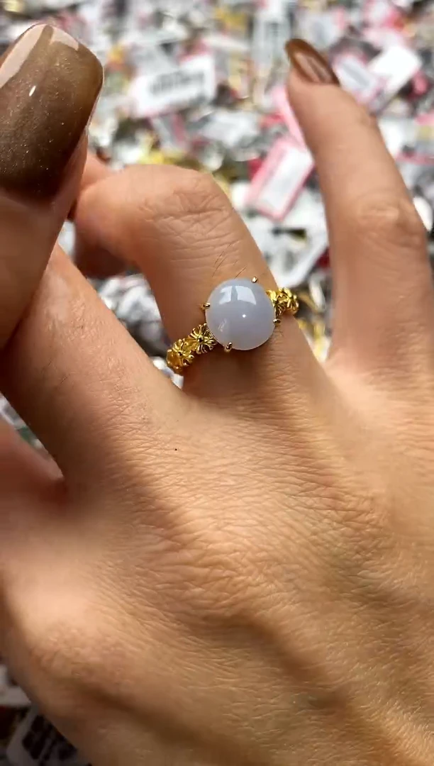 【闪购商品】翡翠戒指银S925镶嵌5555555     1