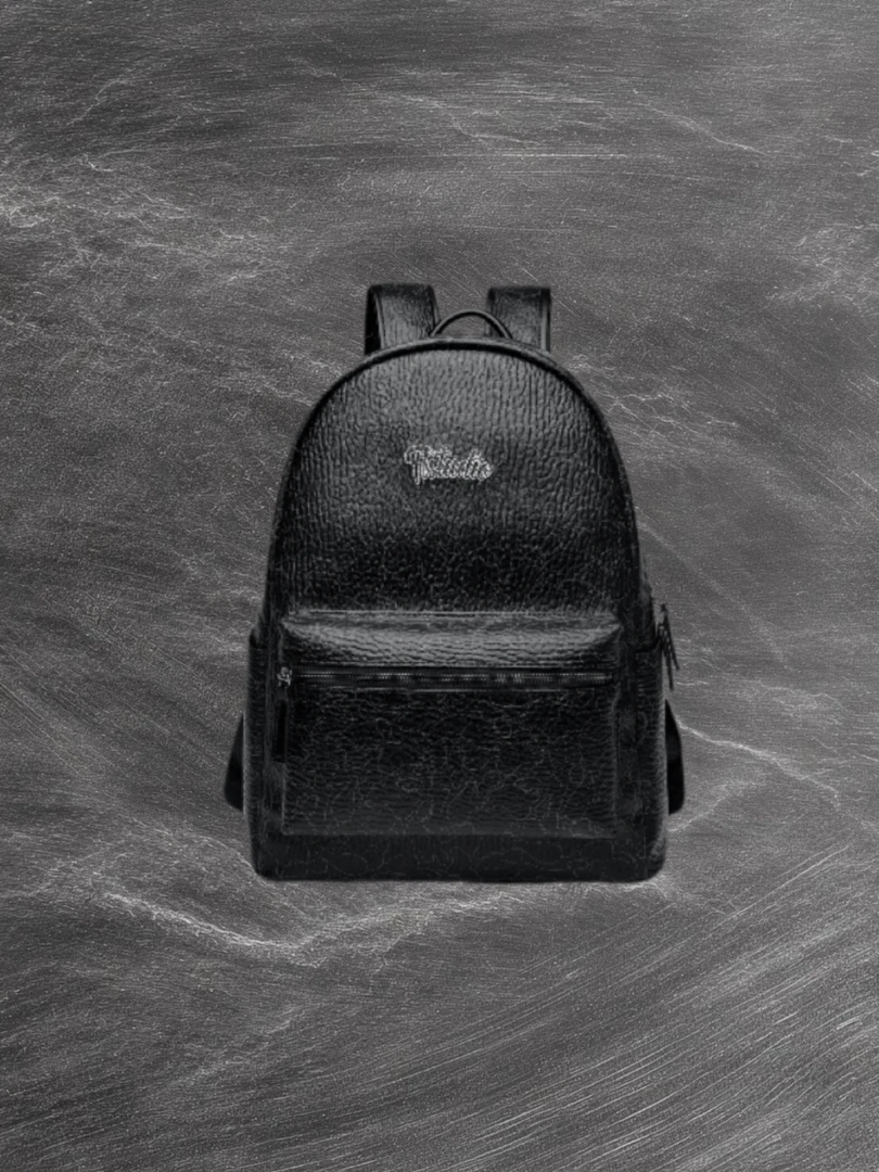 Ttstudio【曲线黄昏】黑色原创设计男女通勤双肩包大容量百搭背包