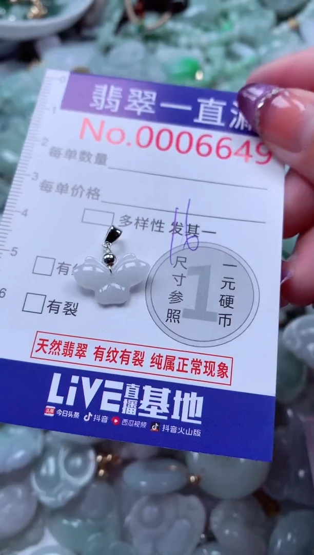 翡翠未镶嵌吊坠(不含链)6649