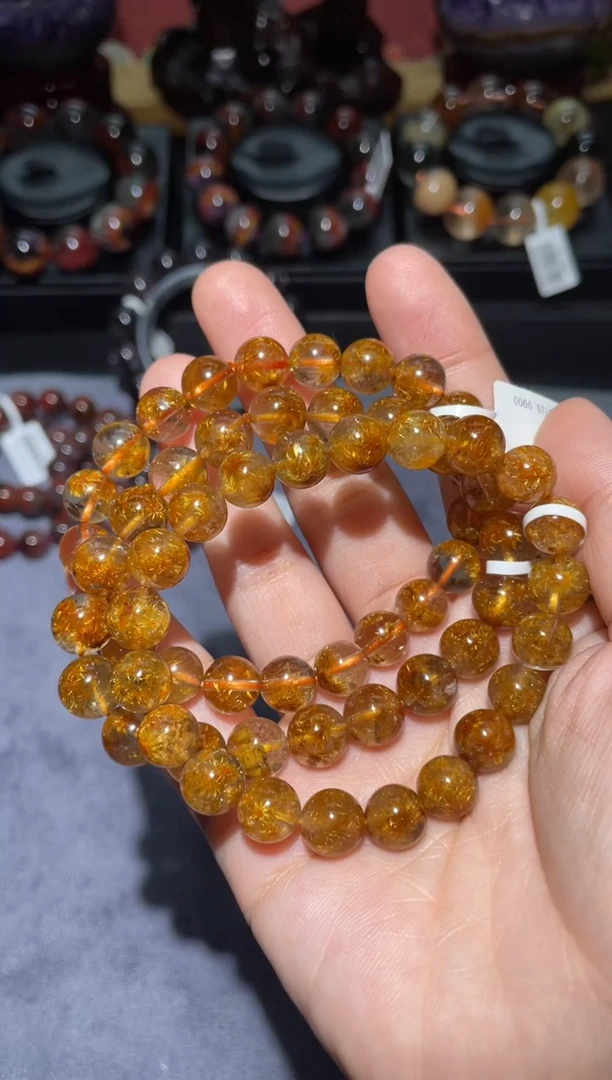 【闪购商品】水晶手链未镶嵌钛晶花单圈9mm多样性发其一
