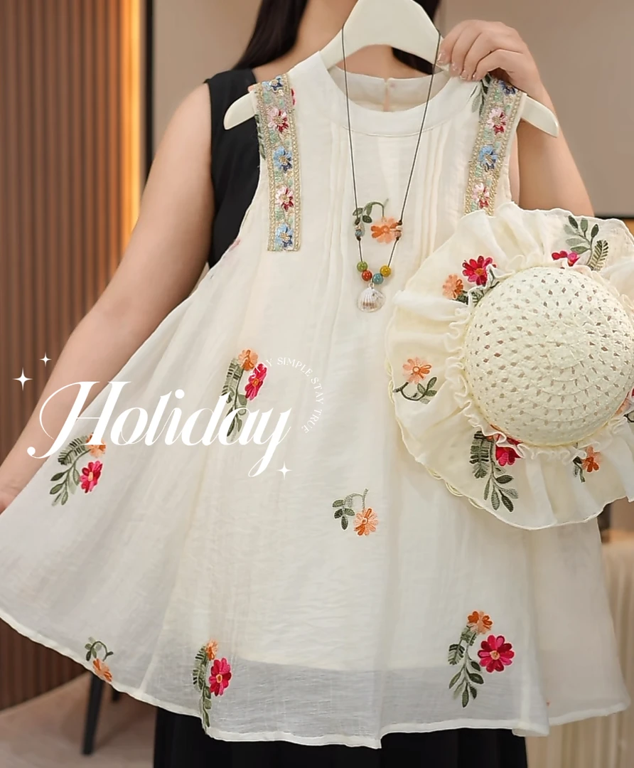 现货-【格桑花背心裙】女童连衣裙2025新款洋气夏款裙子