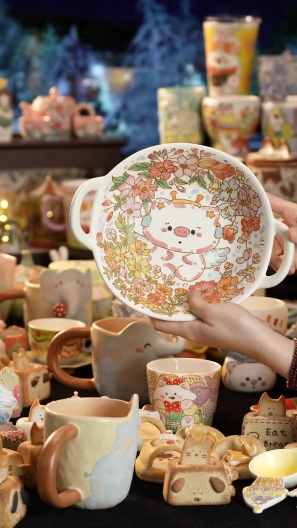 其他陶景德镇釉下彩手绘设计师款陶瓷