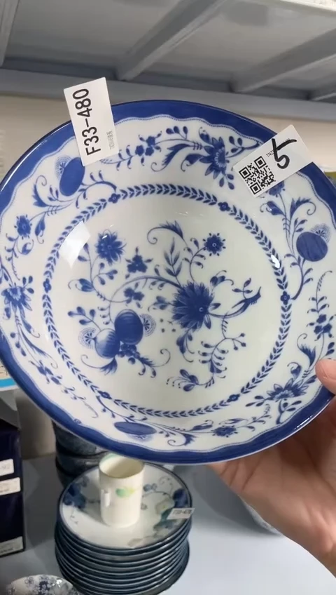 瓷片西式萨克森面碗 微瑕