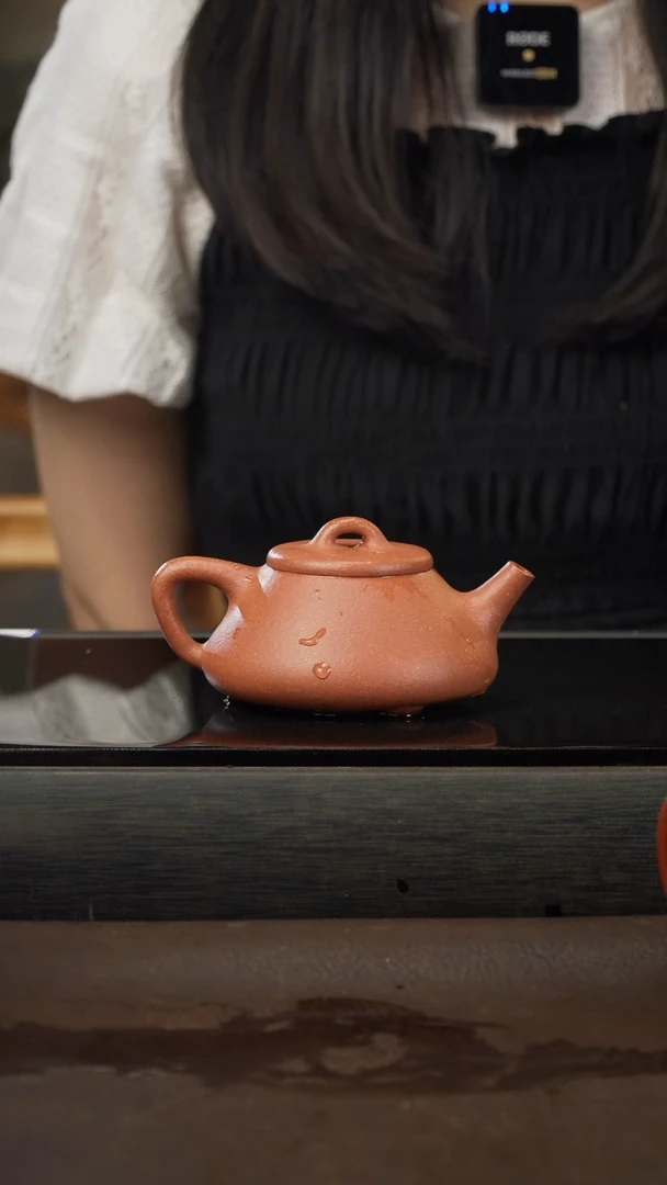 茶壶紫砂25，平盖石瓢，降坡泥，140cc