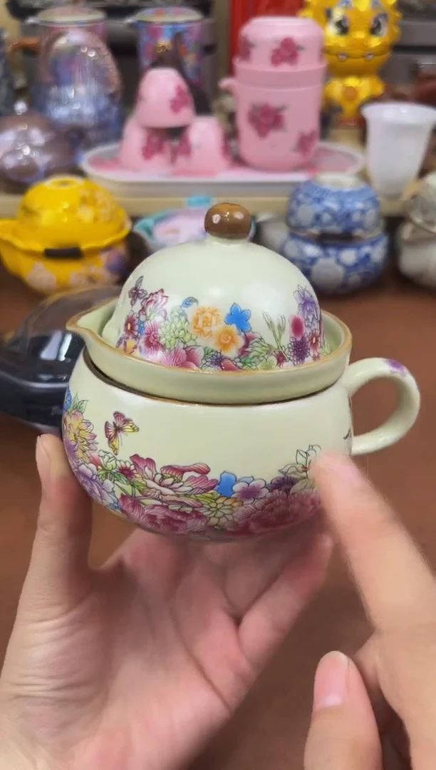 陶瓷茶具摆件旅行套组